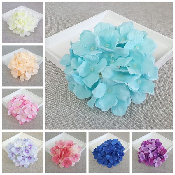 

100pcs/lot 15cm artificial hydrangea silk flowers for party wedding home garden decoration diy flower wall bride wreath garland