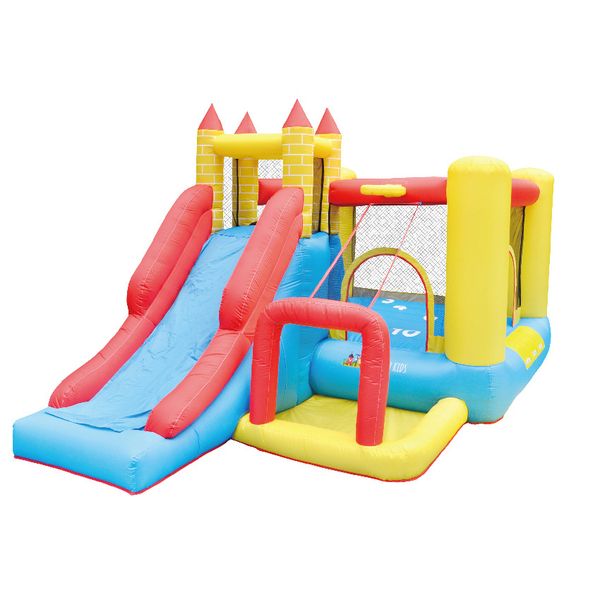 

fun kids bouncefort plus 2 надувной замок с горкой climbing коммерческого надувные прыжки замок с мячом играть в яму и баскетбольное кольцо