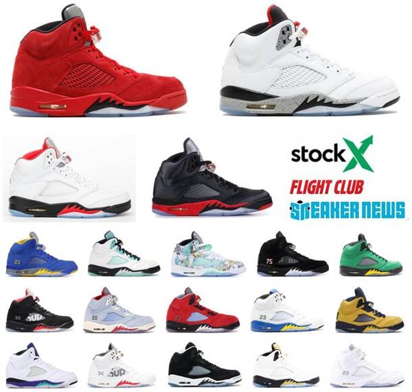 

jumpman 5 5s мужская баскетбольная обувь болото черный металлик золото белый цемент мужчины баскетбол олимпийский металлический огонь красны