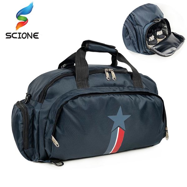 

men sports gym bag women fitness travel handbag outdoor waterproof shoulder bags with separate space for shoes sac de sport