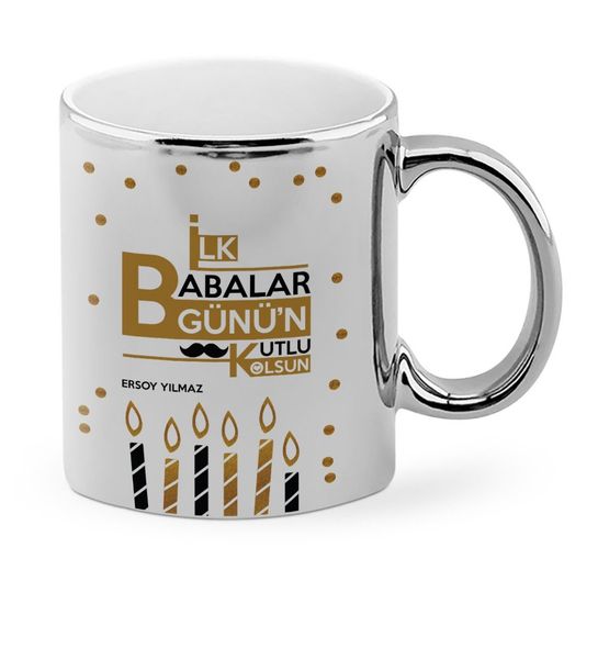 

father's day custom initial parents happy chrome mug cup-5