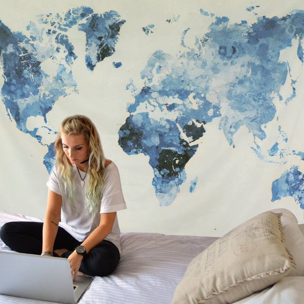 

pattern wall hanging tapestry aquarelle picture home decorative tapestry bohemia abstract art painting beach blanket