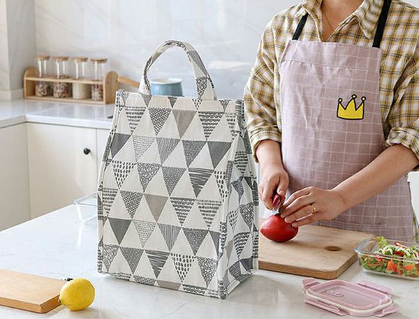

fashion portable thermal lunch bag food fresh bento pouch office picnic drink cold insulation organizer tote accessories supply
