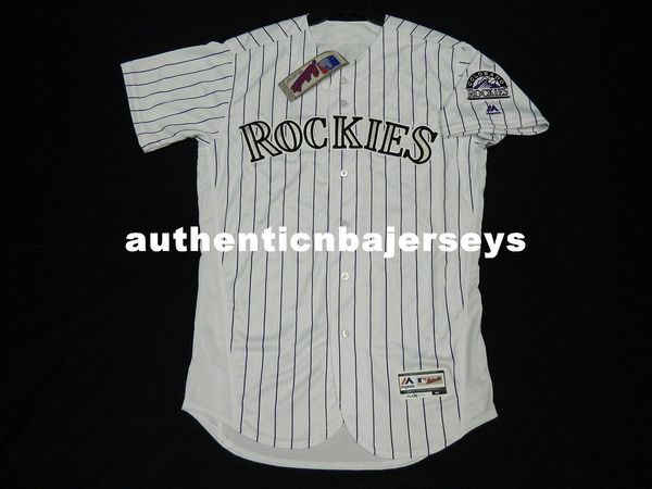 

majestic blank colorado pinstripe flex cool base jersey mens stitched wholesale big and tall size xs-6xl baseball jerseys, Black;blue