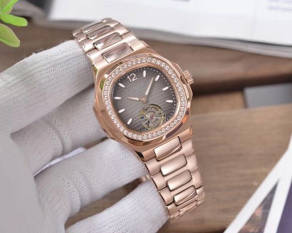 

luxury designer brand automatic mens watches 40 mm mechanical movement watches stainless steel waterproof folding buckle, Slivery;brown