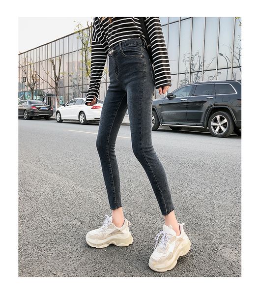 

blueberry light color temperament feet tight fashion lady pants, Blue