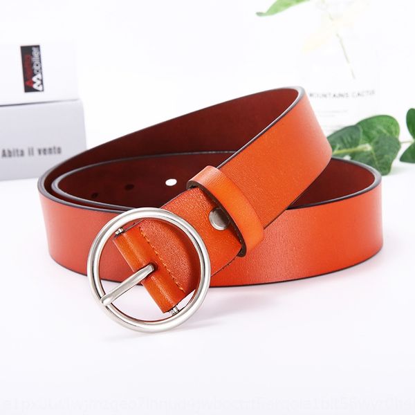 

women's simple all-match pure cowhide black wide and student jeans belt genuine leather student decorative jeans belt, Black;brown