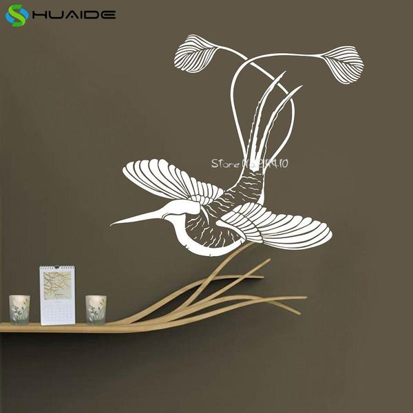 Acheter Japonais Oiseau Décalque De Vinyle Wall Sticker Oiseau De Paradis Intérieur Décor Adesivo De Stickers Parede Muraux Murale Animale De 1799