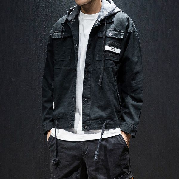 

m-5xl мужских курток и пальто streetwear bomber jacket men ветровка fashions одежда 2019 с капюшоном сыпучей куртки для мужчин, Black;brown