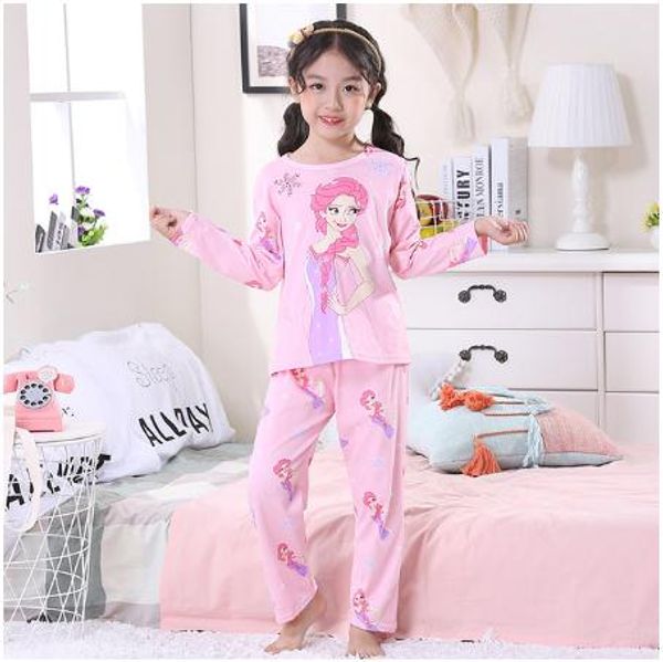 

new brand children's pajamas sleepwear kids nightwear cotton baby boys girls clothing sets print fashion + pants suits, Blue;red
