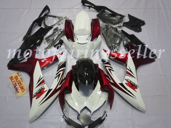 

new abs plastic fairings kit fit for suzuki gsxr600 gsxr750 gsx-r600 r750 k8 2008 2009 2010 injection mold red white black good 888