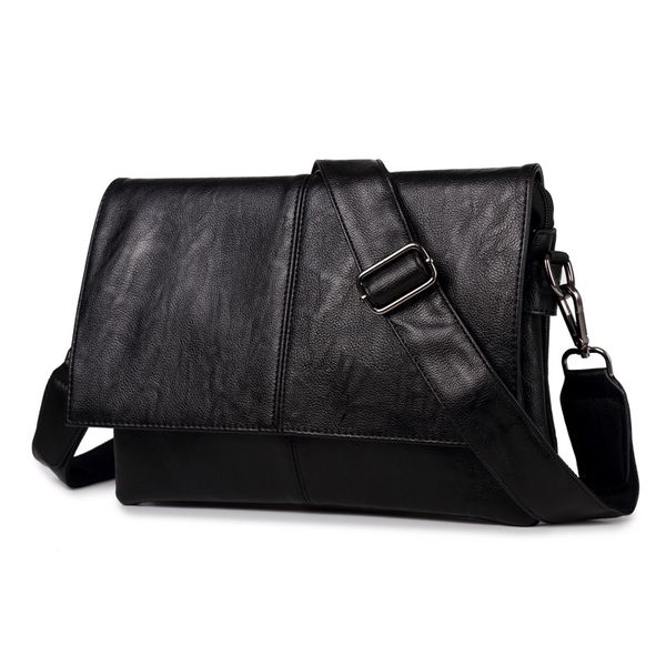 

new men's leather messenger bag business casual joker shoulder bags