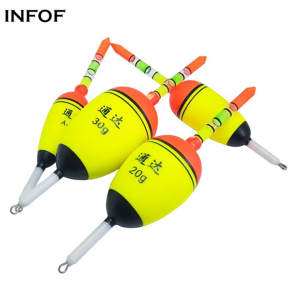 

infof 100pcs eva foam float fishing floats bobber light long casting float 6g-80g night fishing tackles