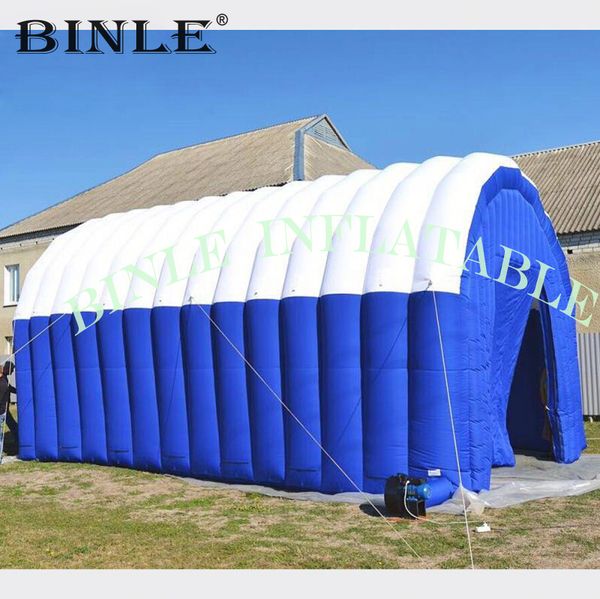 

commercial blue large inflatable tunnel tent outdoor inflatable igloo dome with door curtains for events