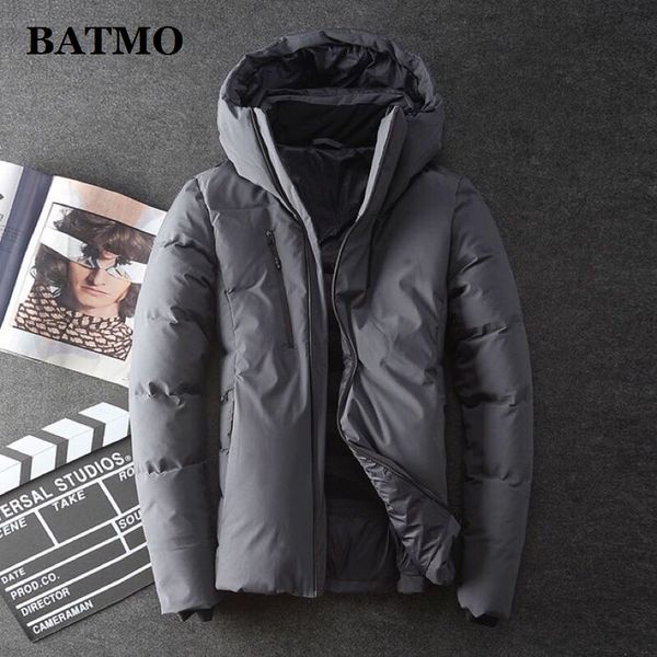 

2019 new arrival winter thicked white duck down hooded jackets men,men's winter warm coat, 282, Black