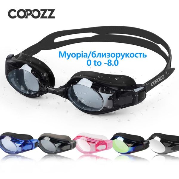 

copozz swimming goggles myopia 0 -1.5 to -5 support anti fog uv protecion swimming glasses diopter men women zwembril 2019