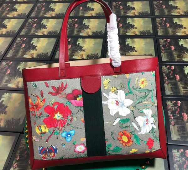 

realfine888 5a 547947 ophidia flora medium totes shopping bags with dust bag serial number dhl ing