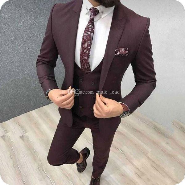 

handsome groomsmen peak lapel groom tuxedos mens wedding dress man jacket blazer prom dinner 3 piece suit(jacket+pants+tie+vest) b101, Black;gray
