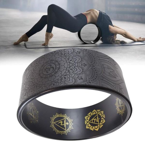 

yoga circles mandala pattern wheel natural cork auxiliary massage back bend artifact pilates circle