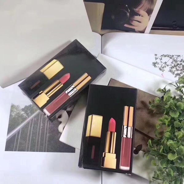 

famous luxury y brand makeup set lipstick lipgloss 3 in 1 set cosmetics make up dhl shipping