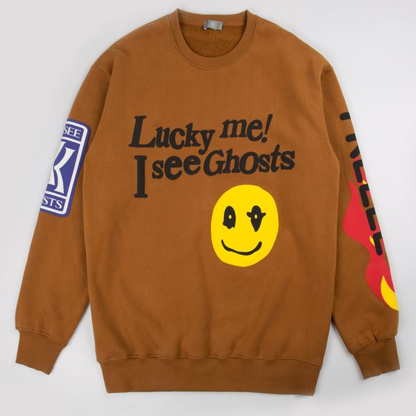 

kanye west sweatshirt fleece men women pullover sweatshirt see ghosts, Black