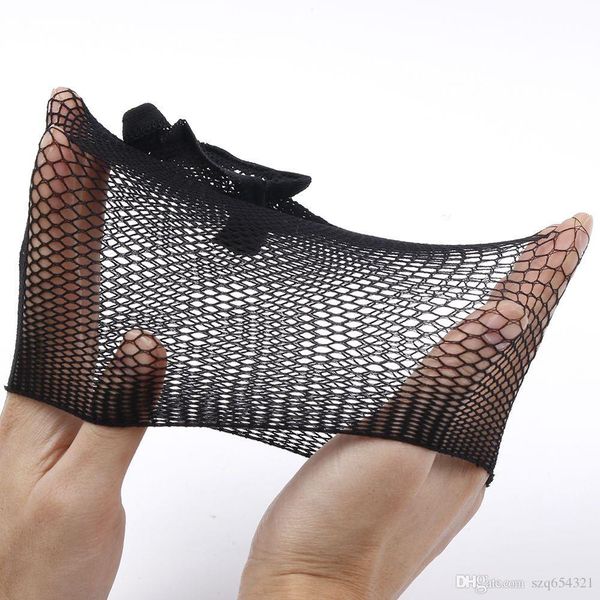 

hair style elastic stocking wig liner cap snood nylon stretch weaving mesh net fishnet ladies elastic wig caps, Black;brown