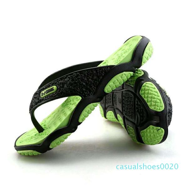 

men message slippers summer new arrival man flip flops fashion pinch feet male beach shoes lightweight thongs 2019 male footwear c20, Black