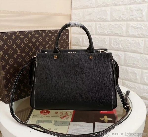 

2019 m58699 taurillon calfskin fashion women black handbag shoulder bags hobo handbags handles boston cross body messenger shoulder