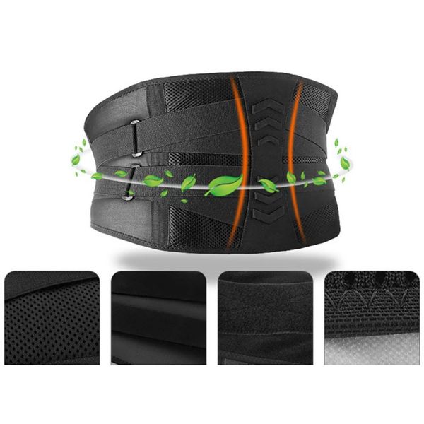 

waist care health support belt outdoor running riding hiking waist protector outdoor sports protective gear, Black;gray