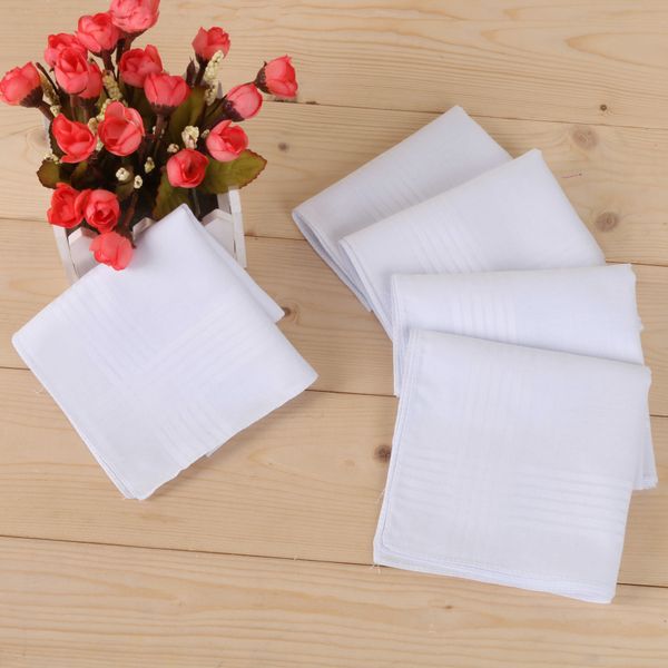 

1pcs women children white cotton handkerchief 52cm t191109, Blue;white