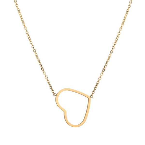 

мода женского сердце подвеска dropshipping нержавеющая сталь чокеры ожерелье для женщин ювелирных изделий neckless lover подарков, Silver