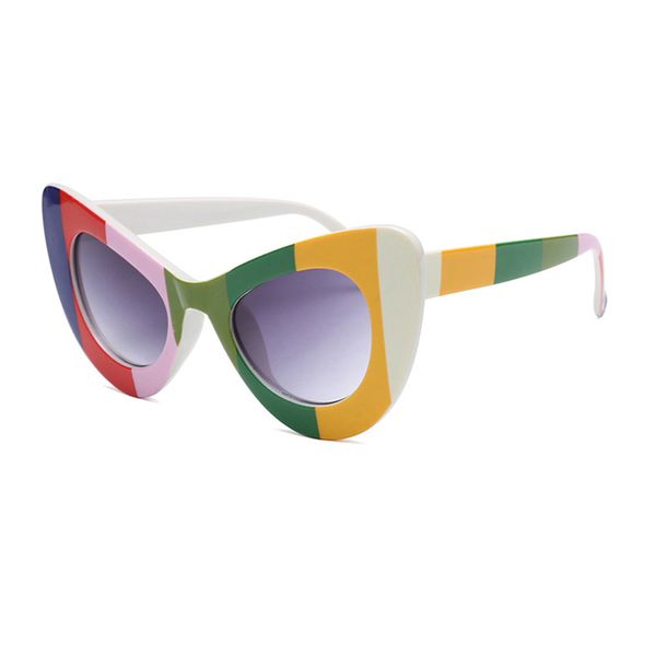 

fashion retro cat eye sunglasses for women new europe america big frame butterfly spectacles oculos de sol feminino lentes h5, White;black