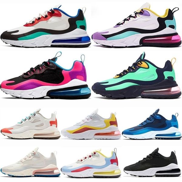 

react men running shoes bauhaus optical triple black fashion womens mens trainer breathable sports sneakers size 36-47