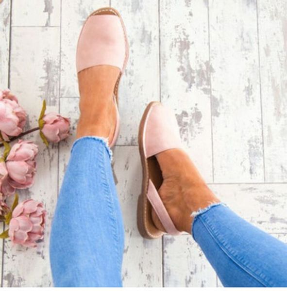 

2018 large size sandals women's flat shoes summer summer women flat sho, Black