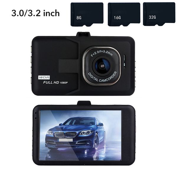 

tospra full hd 1080p car dvr camera 3/3.2inch rearview mirror digital video recorder single/dual lens concealed driving recorder