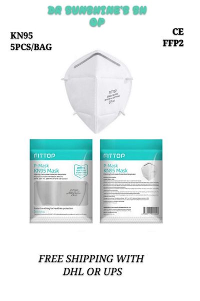 

В наличии, быстрая доставка !Высокая quanlity Fittop KN95 маска для лица с сертификатом CE, Pass FFP2, 100 шт. Бесплатная доставка ! DHL или UPS