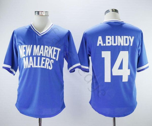 

al bundy new market mallers baseball jersey 14 mens stitched jerseys shirts size s-xxxl 03, Blue;black