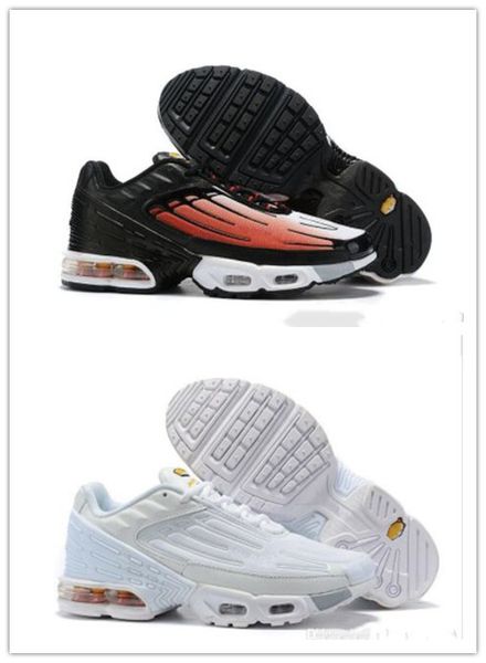 

2019 plus iii 3 tn mens desig tuned airs running shoes classic outdoor tn black white sport shock sneakers men requin blue spider