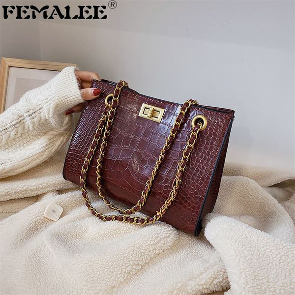 

large alligator shoulder messenger bag women travel tote bags pu leather luxury handbags for women brand designer sac a main