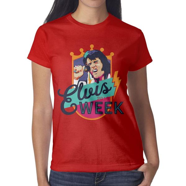 

elvis presley week logo red womens t shirt,shirts,t shirts,tee shirts shirt design cool t make a friends athletic t shirt, White