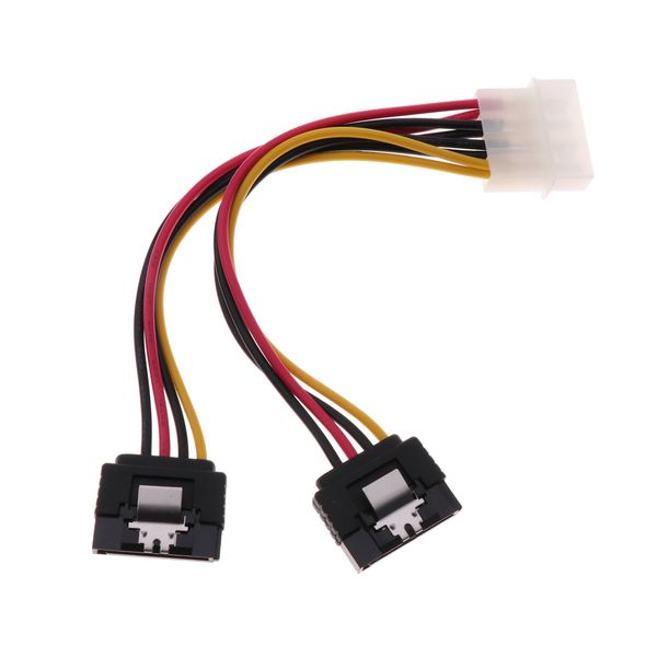 

molex to 2 sata dual power y splitter adaptor cable lead 2 way 4 pin -15 pin