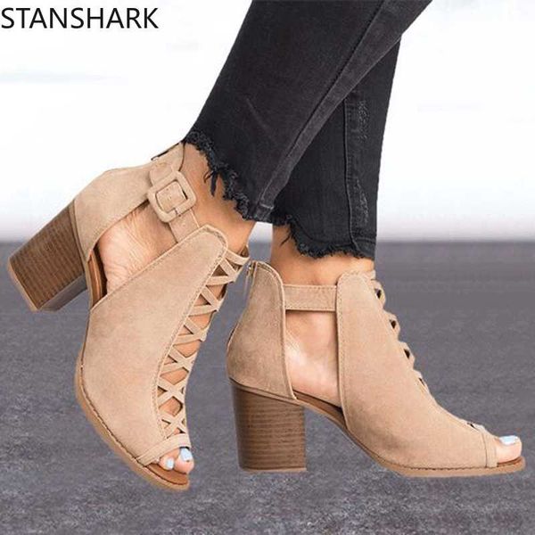 

2019 fashion women sandals summer new female fish mouth exposed toe high-heeled sandals romanesque ladies suede shoes, Black