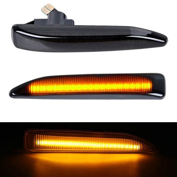 

2pcs car led side marker lights turn signal light side lamp for 7 series e65 e66 e67 e68 black
