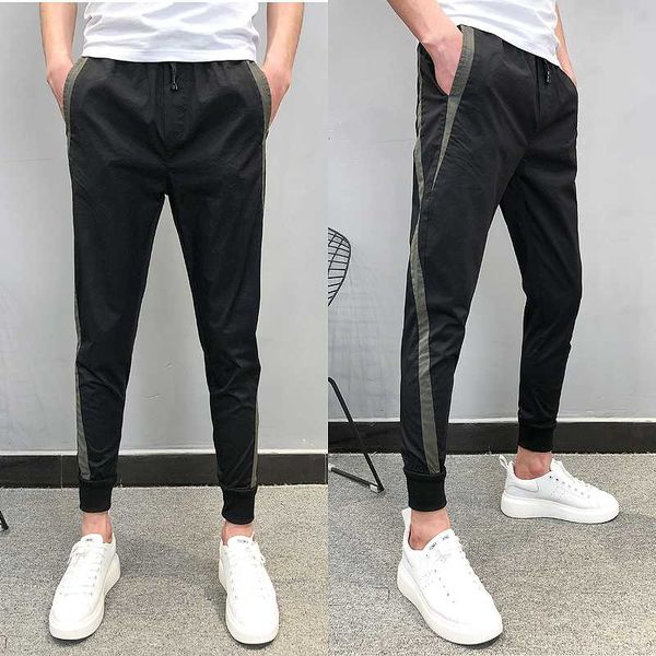 

pantalones punk thin casual pants men's social joggers men 2020 summer fashion harem pants men pantalomes hombre trousers, Black