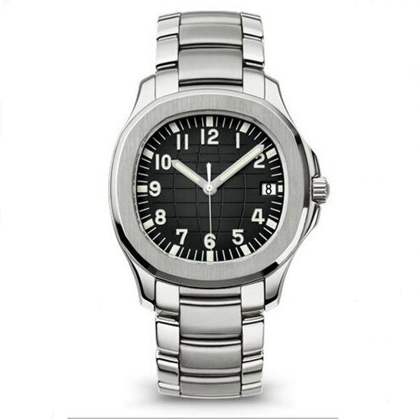 

New luxury wri twatch aquanaut mechanical automatic movement tainle teel trap men men port watch watche wri twatche, Slivery;brown