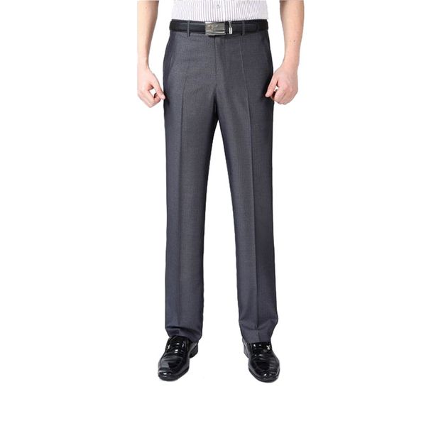 

mogu 2019 summer fashion middle-aged men's classic trousers men's loose straight trousers business formal pants for men, White;black