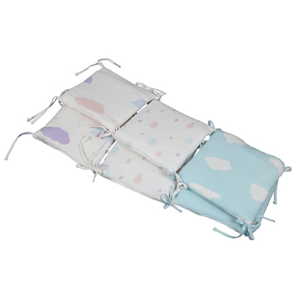

children's crib wai crib bumper bed protector baby kid cotton nursery bumper boy and girl bedding 6 pcs