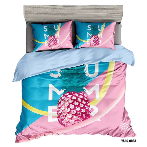 Fanaijia Warm 3d Pineapple Duvet Cover Set Luxury Bedding Set