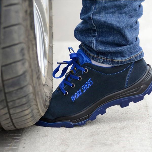 

fashion men casual boots work safety shoes puncture proof labor insurance shoes steel toe warm breathable men winter, Black