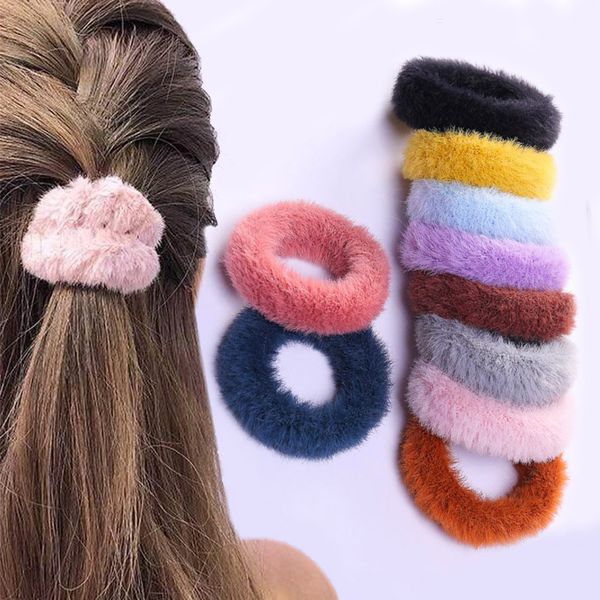 

ponytail scrunchies fur 1x elastic hair accessories lot holder hair band head rope